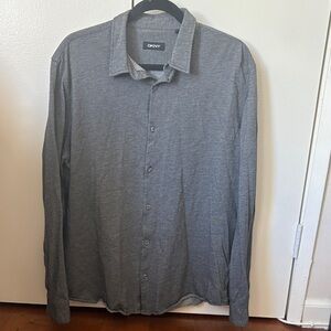 DKNY Men's Gray Button-Down Shirt